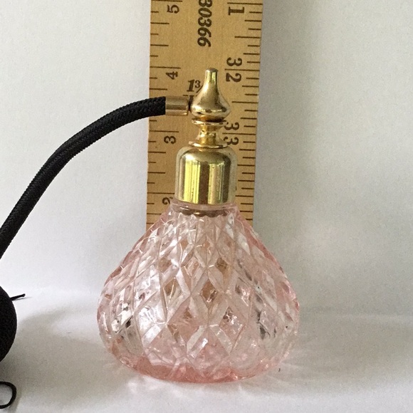 Vintage Pink Pressed Glass Perfume Bottle - Picture 8 of 8
